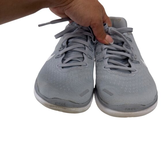 Nike Flex RN Women Running Shoes Size 8 Lightweight Mesh Lace-Up Gray & White - Picture 15 of 16